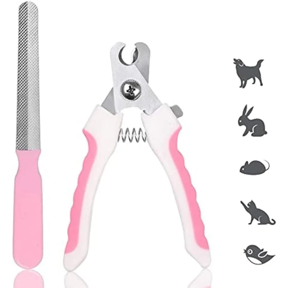 Dog Nail Trimmers and Cat Nail Clipper Set Professional Dog Clippers for Small Breeds Pet Trimmers Safe Cat Claw Clippers