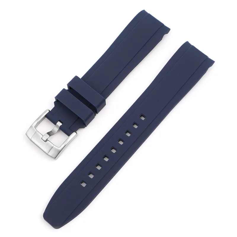 Curved End Silicone Rubber Watch Strap - Universal Diving Bracelet