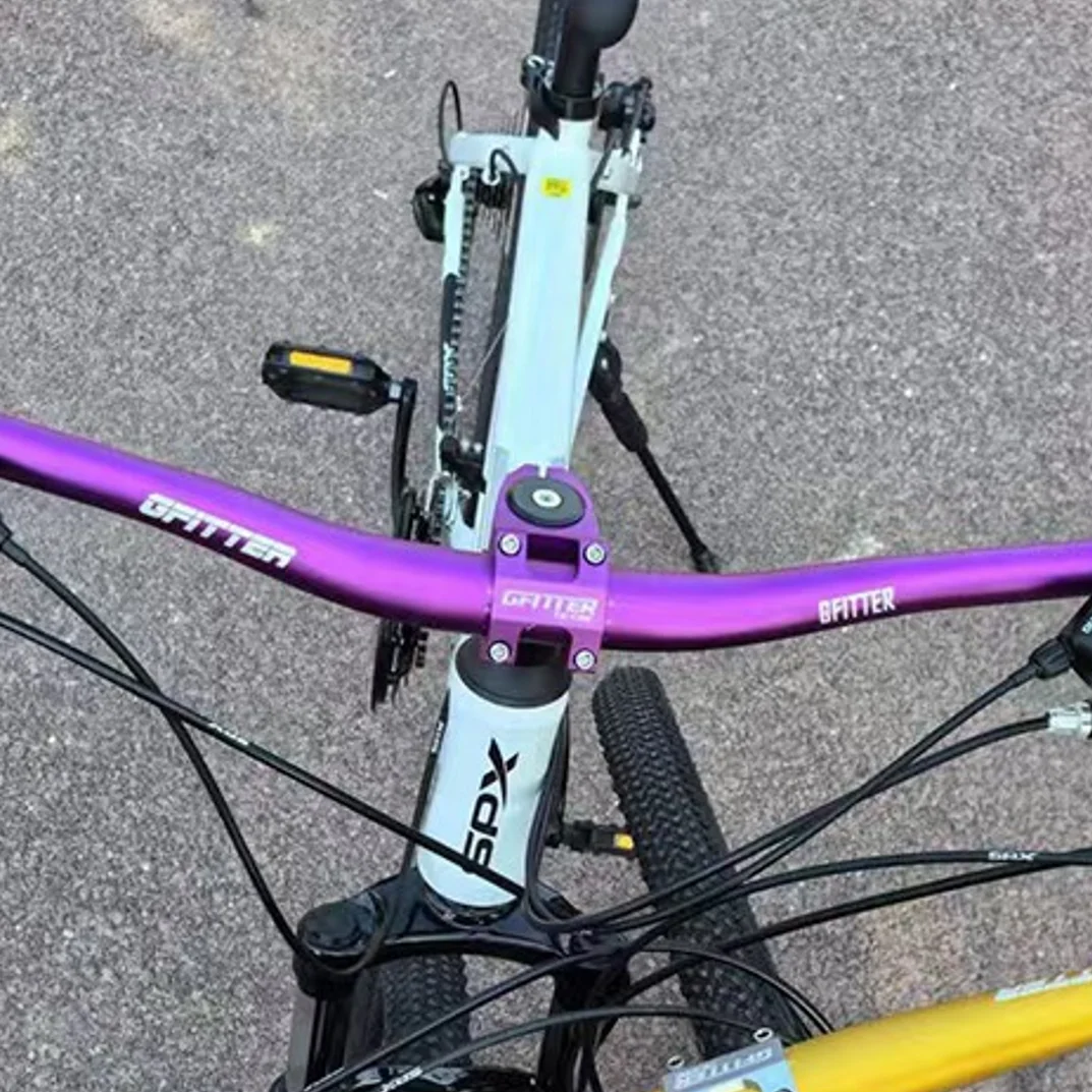 1 Stück lila 31,8 x 28,6 mm Fahrradvorbau aus Aluminiumlegierung für MTB/BMX/DH/Trail Riding usw. Eloxiert, erhältlich in sandgestrahlt und glänzend – Detail 13