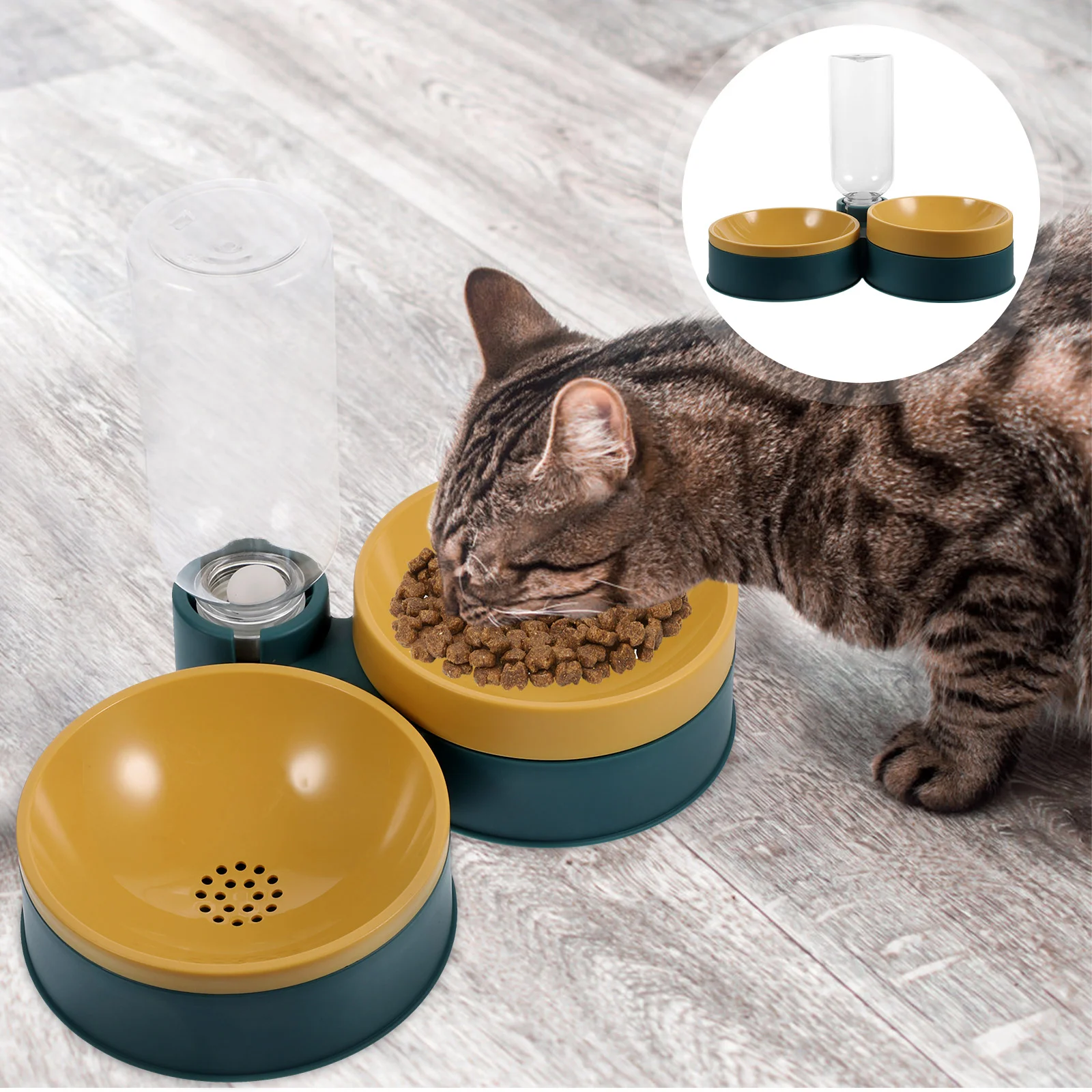 

Cat and Dog Food Bowl Drinking For Dogs Puppy Feeder Detachable Water Dispenser Small Animal Pet Automatic Cage Feeders Bowls