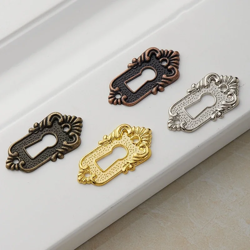 Decorative Corner Cover Furniture Corner Protector 1PC Drawer Key Piece Corner Stick Cover European Vintage Decorative Code Lock Piece Alloy 45x23mm