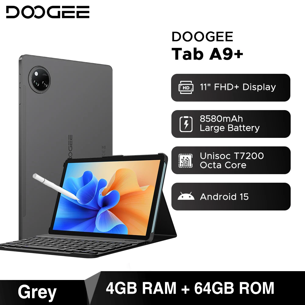 DOOGEE Tab A9+ タブレット 11インチHDディスプレイ 20GB(4+16) 64GB 