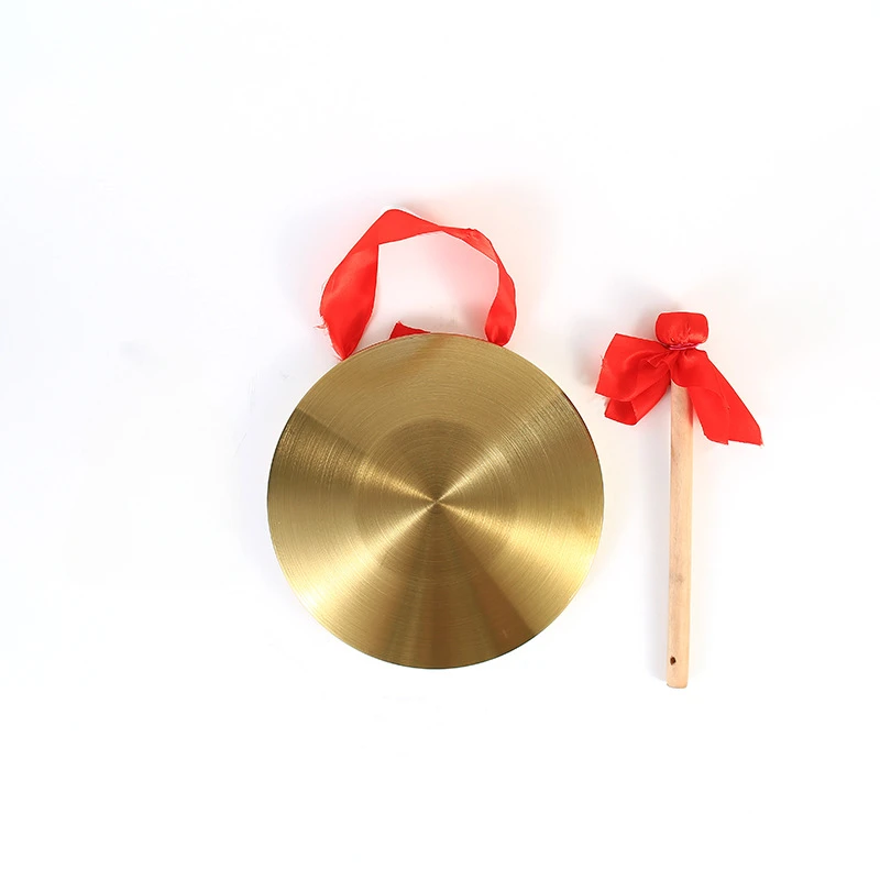 New 18 / 25/ 32 cm Hand Gong Cymbals Alloy Material Gong Chapel Opera Percussion Instrument with Round Play Hammer