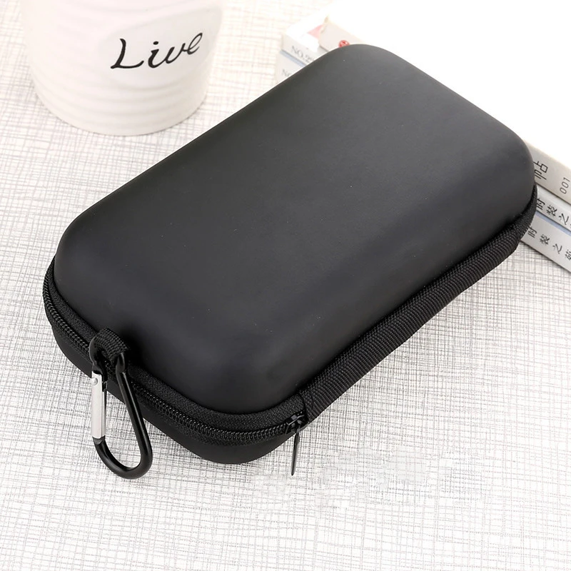 Portable Storage Bag Power Bank Cable EVA Hard Case Earphone Phone Holder Travel Digital Accessories Buckle
