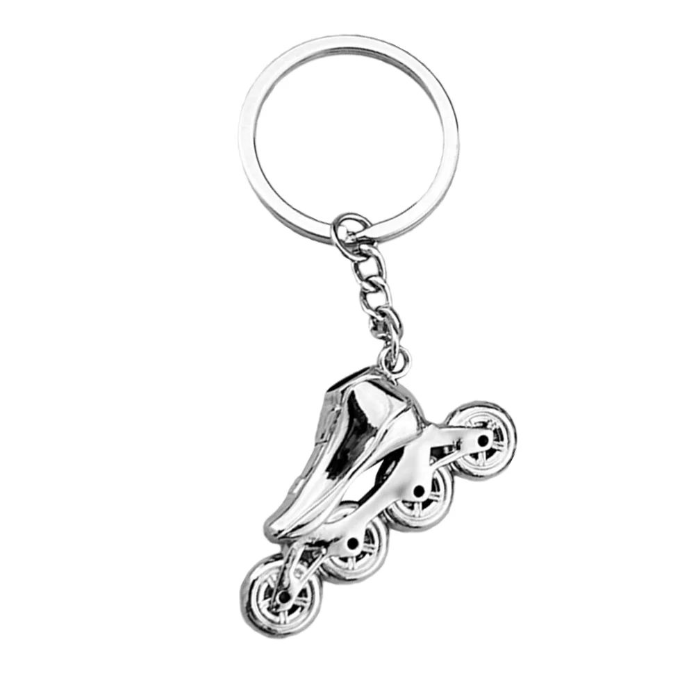 Roller Skate Keychain for Keys Plush Wallet Zinc Alloy Men Silver Chains Women's Skates Boys