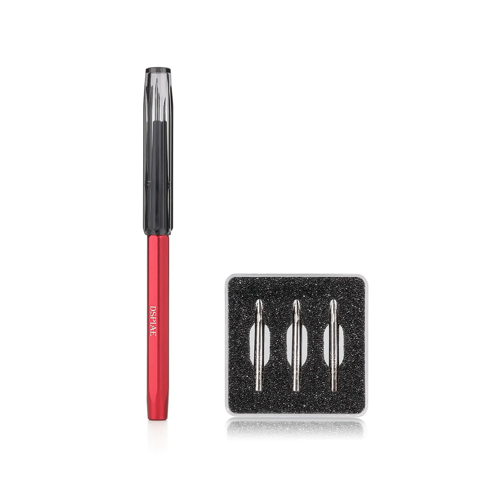 DSPIAE AT-PL Pro Aluminiumlegierung Panel-Line-Stift Anti-Roll Sechseckiger Schaft Ergonomisch 14,5g Edelstahlspitze für Modellbau-DIY-Werkzeug