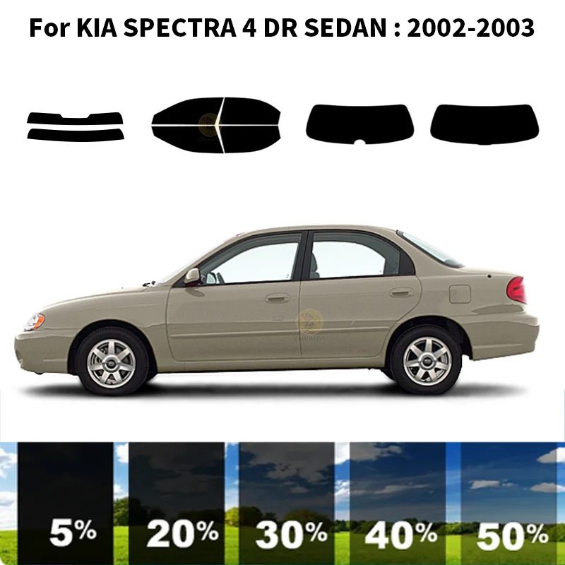

Precut nanoceramics car UV Window Tint Kit Automotive Window Film For KIA SPECTRA 4 DR SEDAN 2002-2003