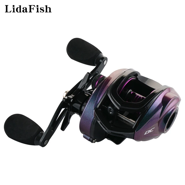 LIDAFISH 8.1:1 Gear Ratio Left/Right Hand Multi-color Fishing Wheel  DC-series Saltwater Trout Baitcasting Fishing Reel