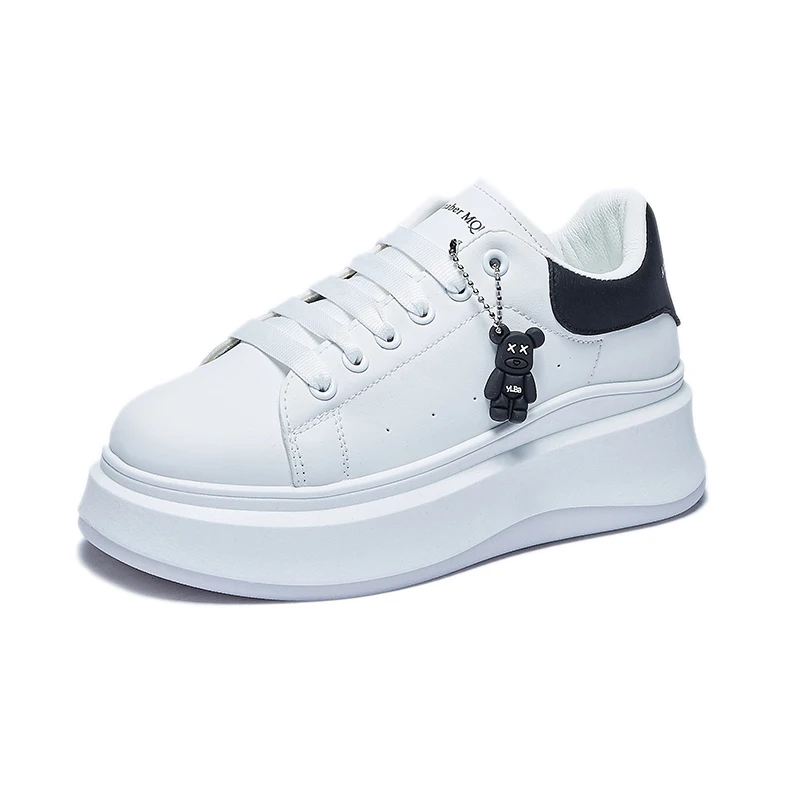 Description Picture 5 of itemLuxury McQueen Designer Women Flats Shoes Breathable Light PU Board shoes Women's Skateboard Shoes Height Increasing 4CM Loafers