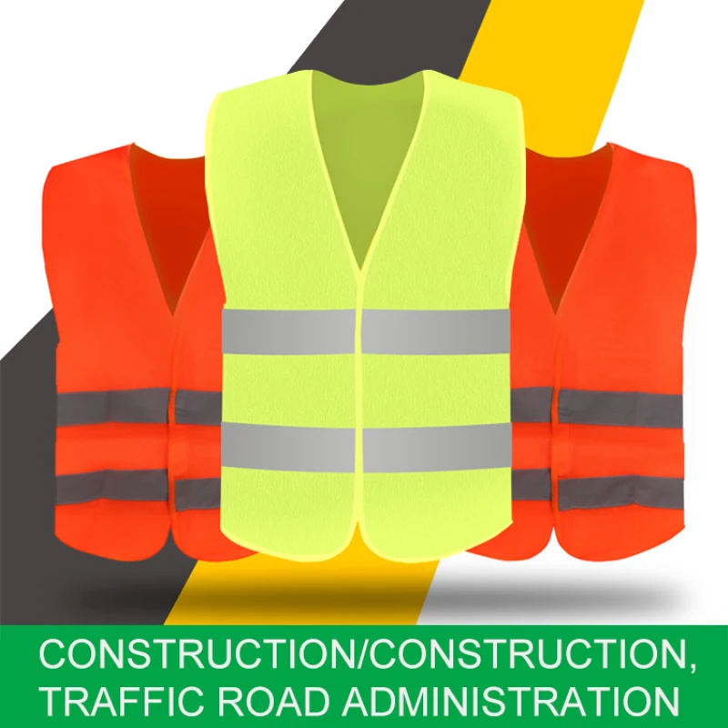 Reflective Safety Vest Yellow Visibility High