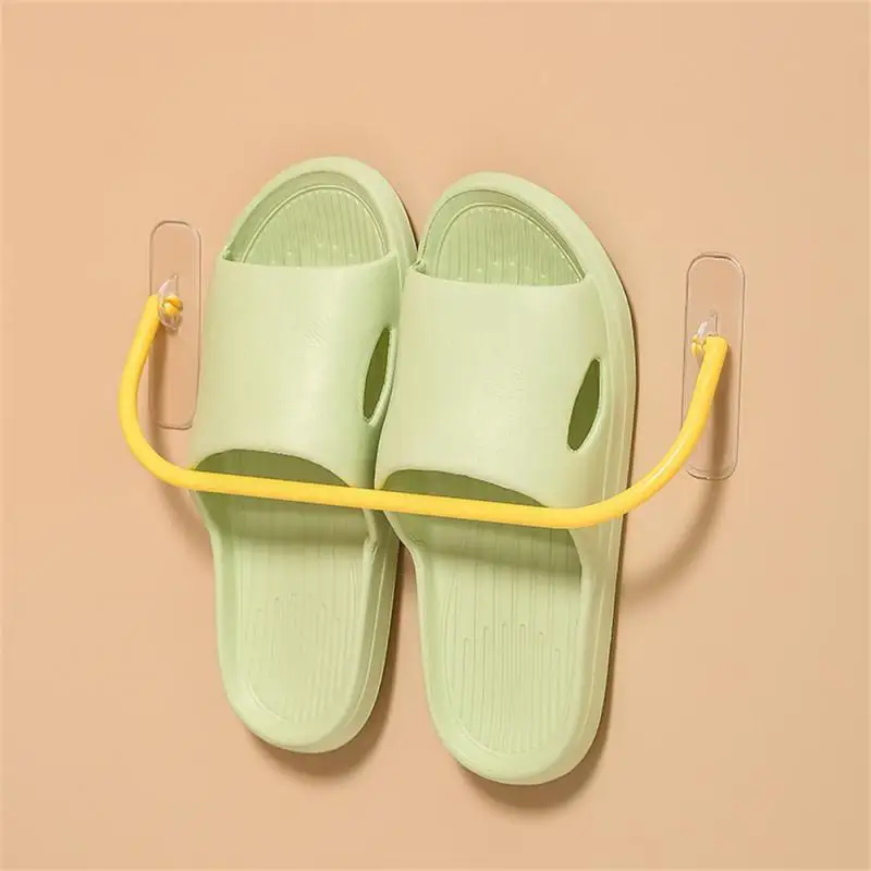 1/2/3PCS Wall Mounted Shoe Rack Foldable Shoes Hanger Slippers Drain Storage Rack Shelf Shoe Hanging Holder Bathroom Organizer 5