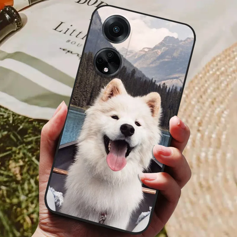 Stylish Black Silicone Painted Soft Phone Case - Premium TPU Protective Cover