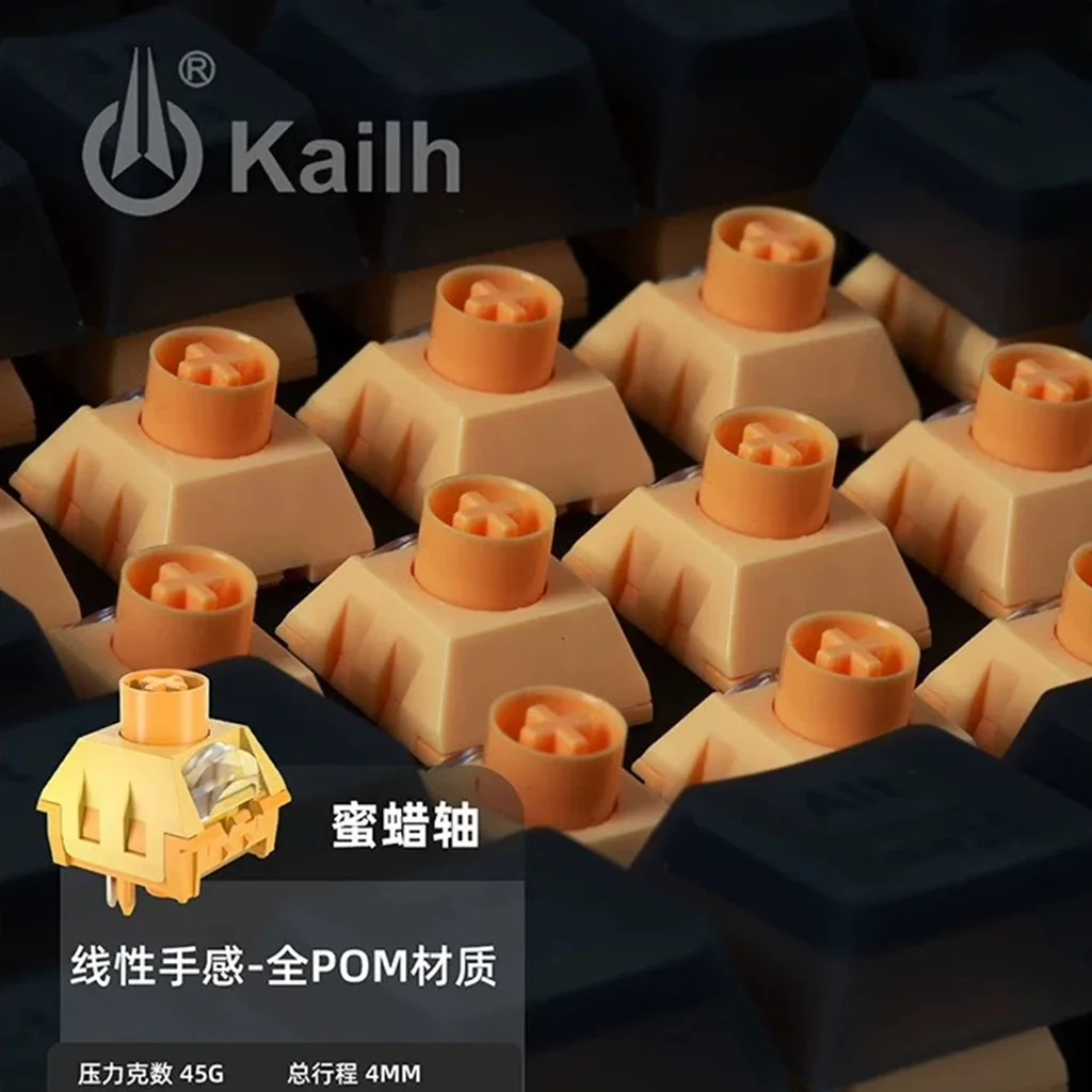 Kailh BOX 아이스크림 비즈왁스 PRO 스위치 4.0mm 45g 리니어 키보드 스위치 풀 POM 커스텀 게이밍 기계식 키보드 스위치