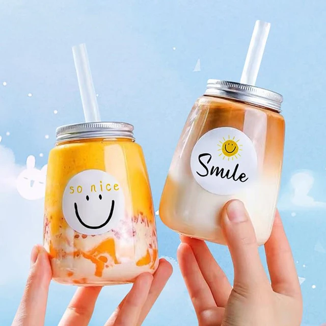 320ml Cute Kid Juice Mugs Wheat PP Juice Cup Water Drink Bottle