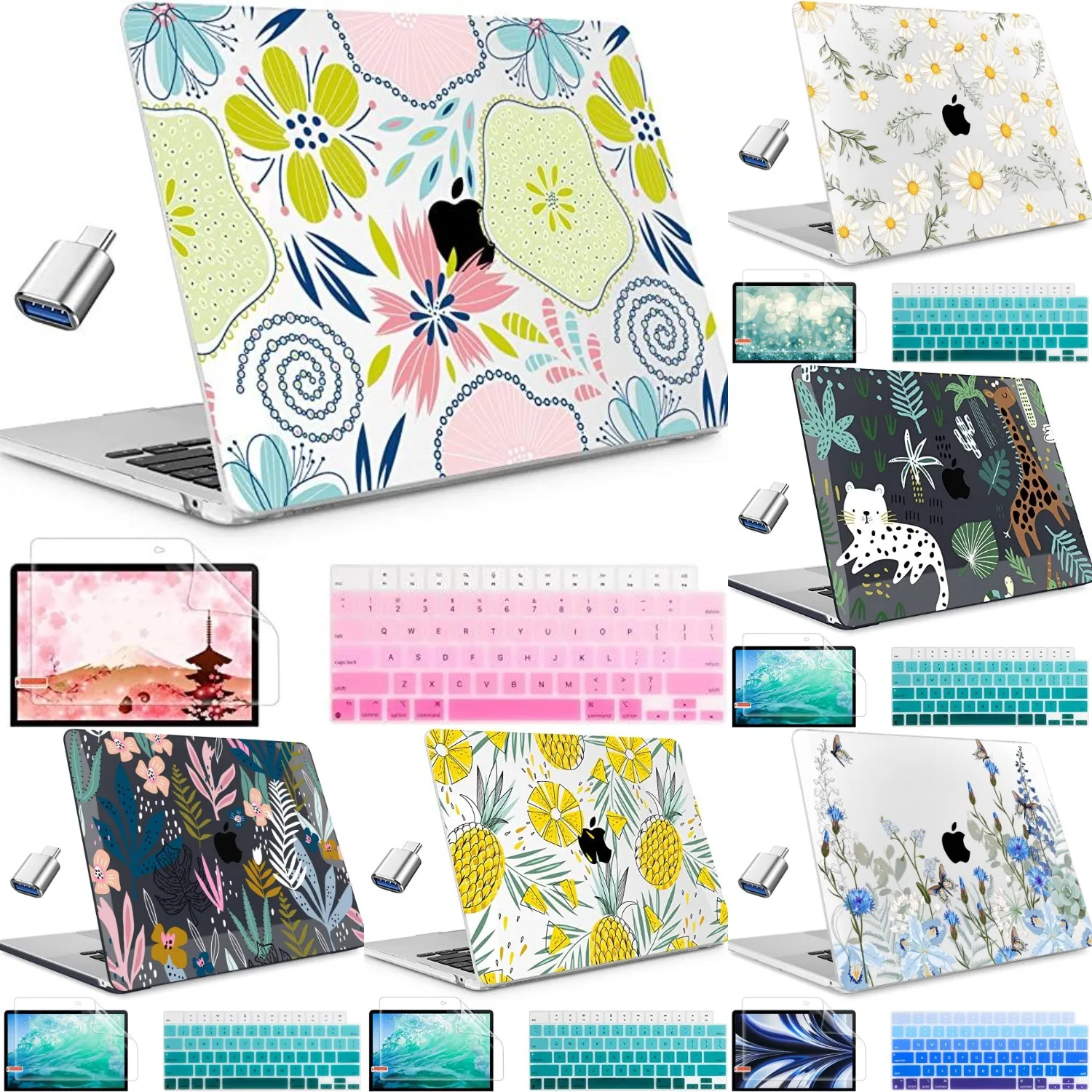 Capa de Cristal para Macbook Air 15 A2941 2023 Pro m2 2023 A2681 A2338 Pro 14 16 m1 ar 13 A2337 A2179 Retina 2023 2023
