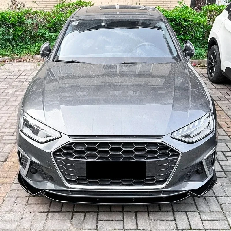 자동차 앞 범퍼 립, 아우디 A4 S4 B9 S-라인 페이스리프트 2019-2024 스포일러 스플리터, 앞 립 카나드 커버 바디 키트