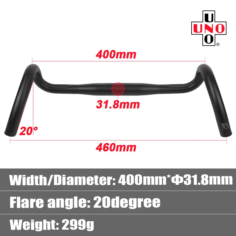 Cintre et bar end Kalloy Uno Embouts guidon UNO L : 80 mm Blanc