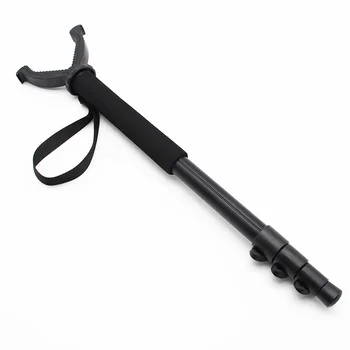 Accessorio per tiro da caccia Bastone da tiro telescopico monopiede in lega di alluminio con giogo a forma di V Bastone da caccia con tracolla BK