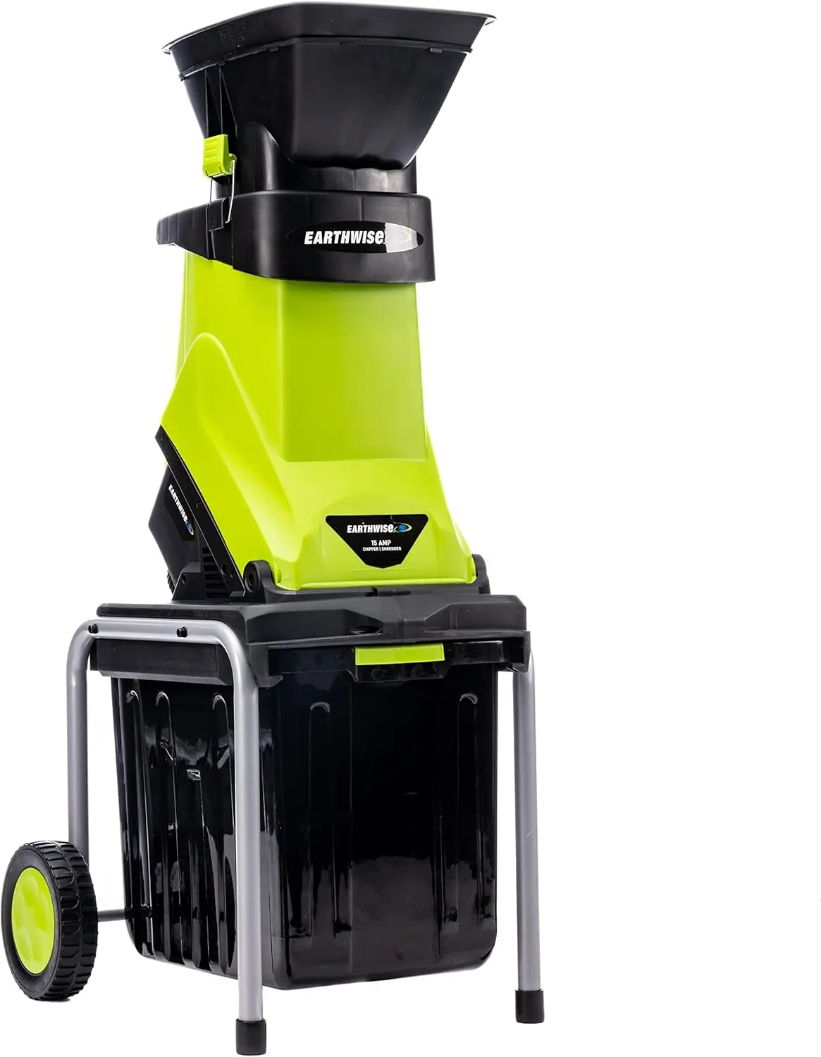15-Amp Garden Corded Electric Chipper Collection Bin Durable Rear Wheels Provide An Easy-to-carry Wire Shredder/shredder