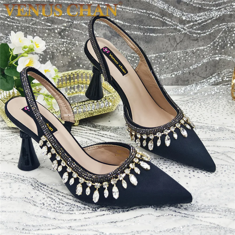Large Size Women's Wedding Shoes Italian Elegant Women's Party Shoes Solid Color High Heels Women's Formal Shoes