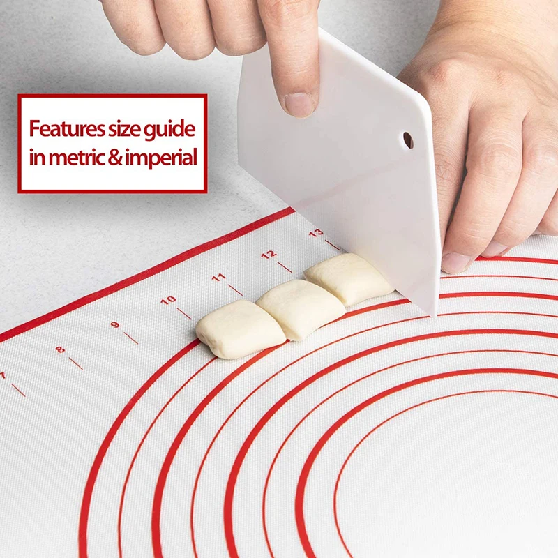 Silicone Baking Mat Reusable Kneading Pad Non-stick Sheet Pizza Dough Maker Pastry Cooking Tools Bakeware Accessories