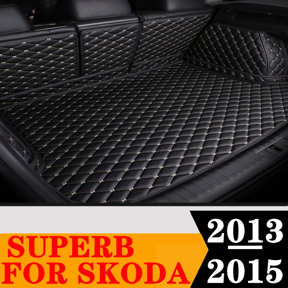 

Полный Комплект ковриков для багажника автомобиля на заказ для Skoda Superb 2015 2014 2013, задний коврик для груза, поднос для багажника, коврик для багажа, детали для коврика автомобиля