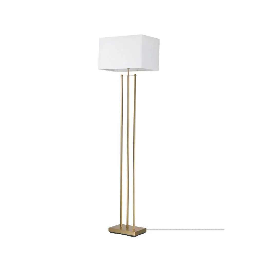 

Novogratz x Globe SoHo 62" Matte Brass Floor Lamp with White Linen Shade, 67775