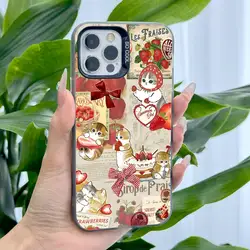 Adorable M - Mofusand Cat Phone Case with Plating Protection for iPhone 14 (Z1)