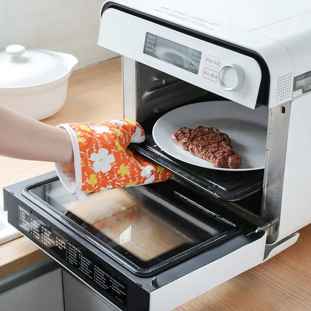 Baking Protective Gear Microwave Oven Gloves Insulated Gloves Anti-Hot Pack Silicone Kitchen Cooking silicone oven mitts kitchen gloves silicone oven gloves silicone oven protector