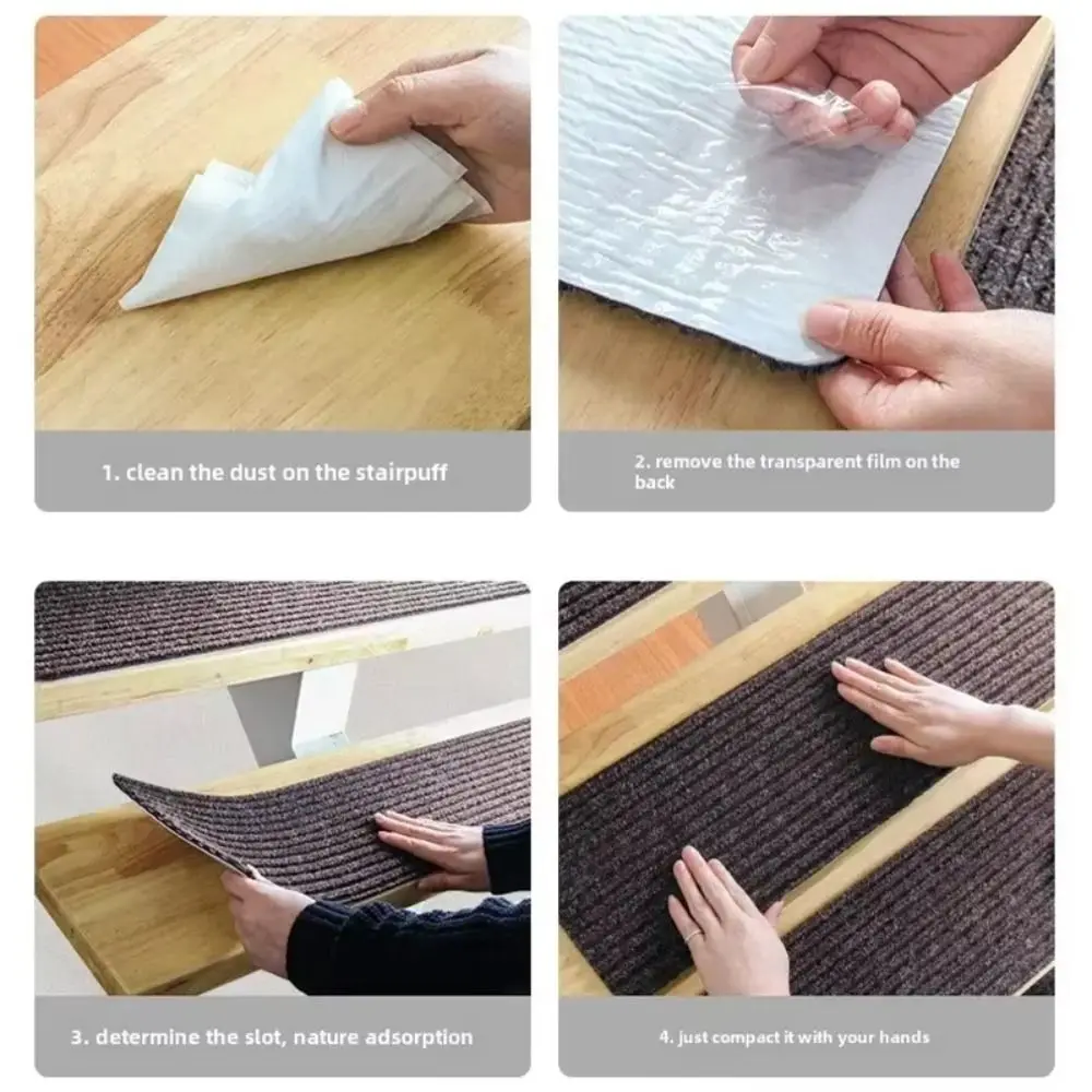 Fashion 76X20cm Staircase Mat Non-Slip Self-adhesive Door Mat Soft Stripe Safety Protection Cover Pads Home Decor