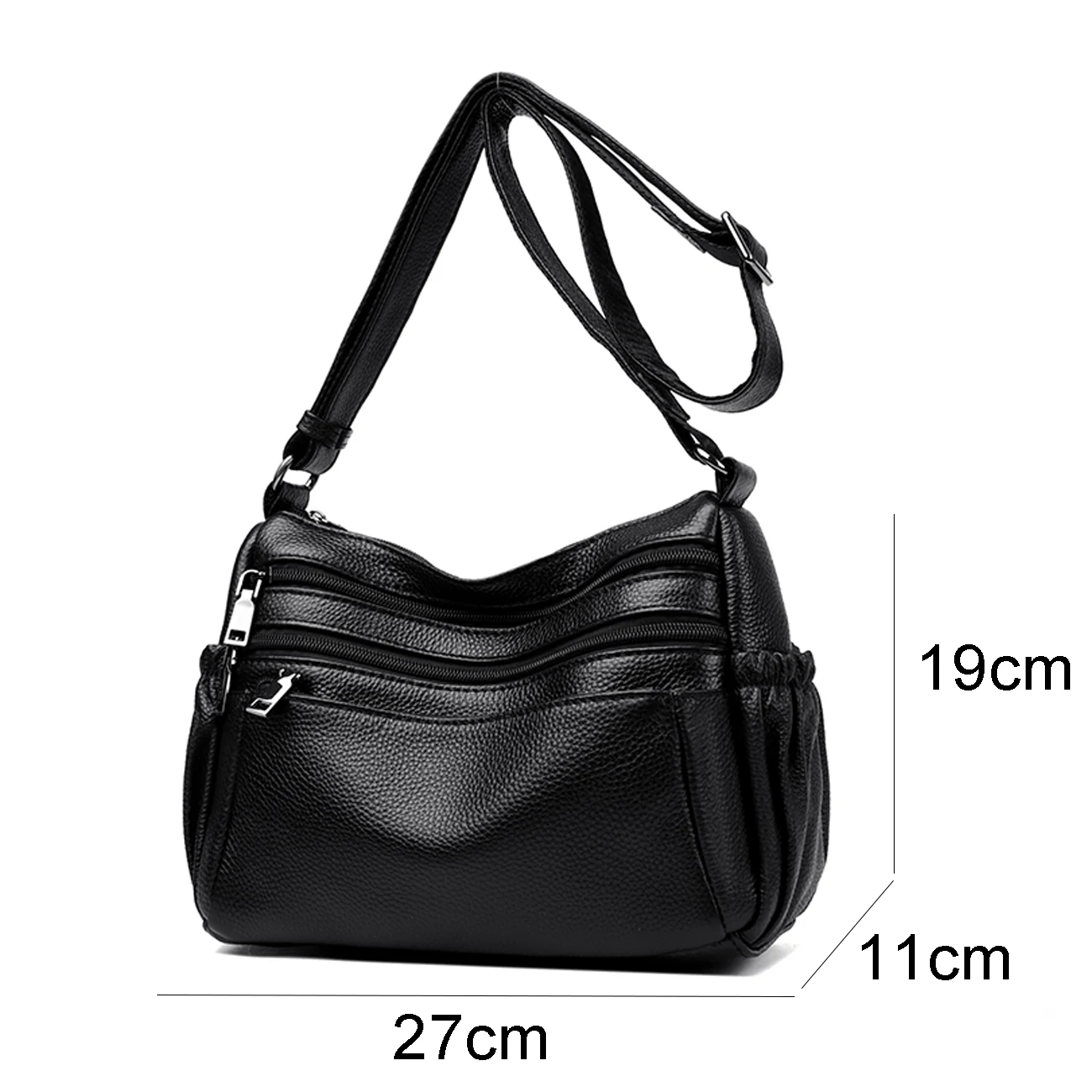 Borsa a Spalla Hobo Retrò Plissettata per Donne in Vera Pelle Stile Maillard Borsa Sottobraccia da Donna per Viaggi Lavoro Shopping - immagine 2