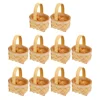 10 Pcs Hand Woven Basket Wedding Handheld Candy Flower Unique Gift Party Wood Baskets Multi-purpose 1