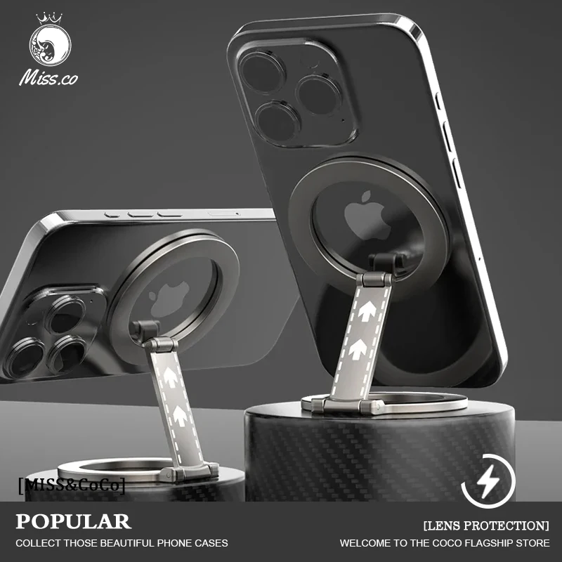 Soporte De Anillo Magnético Para Smartphone Con Placa De Metal Black
