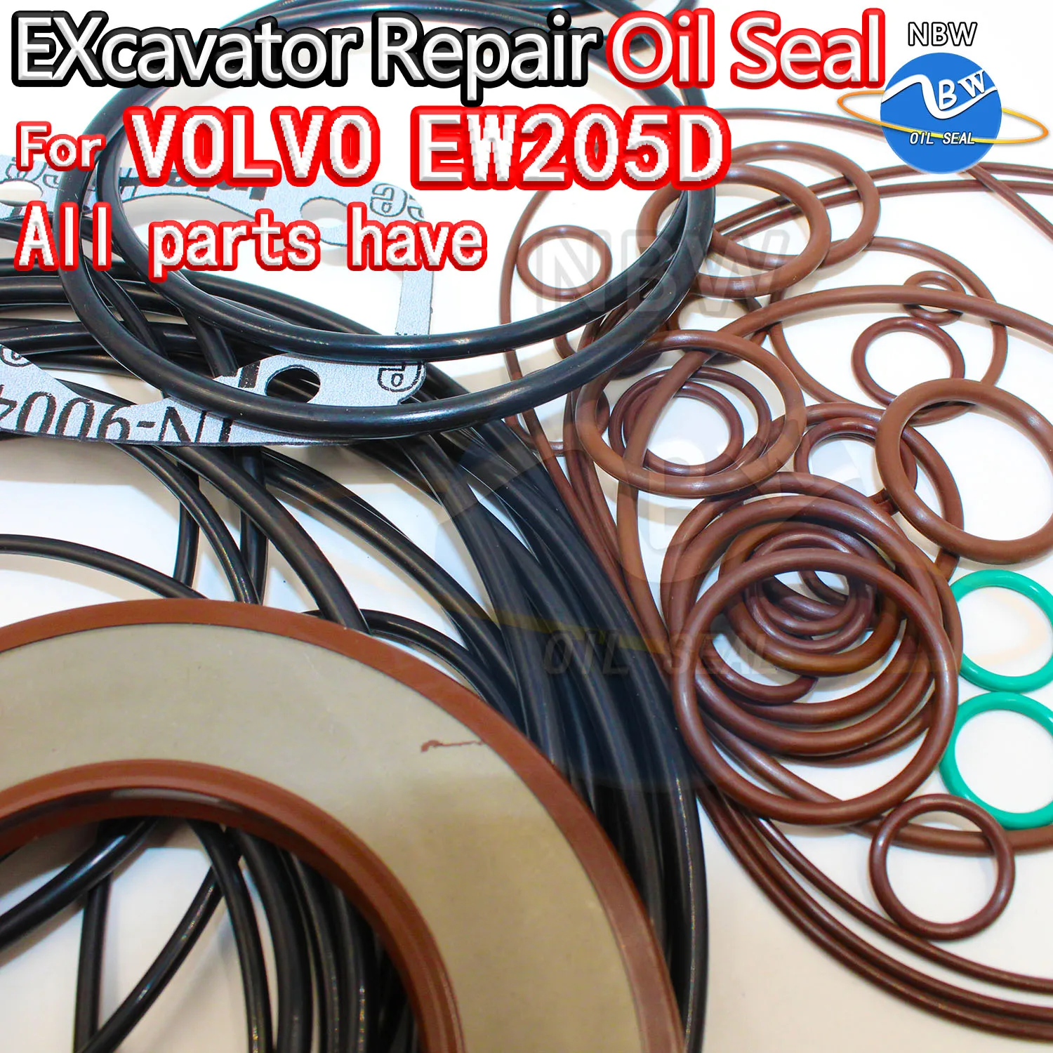 

For VOLVO EW205D Excavator Oil Seal Kit High Quality Repair VLE Nitrile NBR Nok Washer Skf Service Orginal Quality Track Spovel