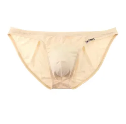 Men Underwear Slip Taille Basse Pour Homme Couleur Unie Confortable Respirant