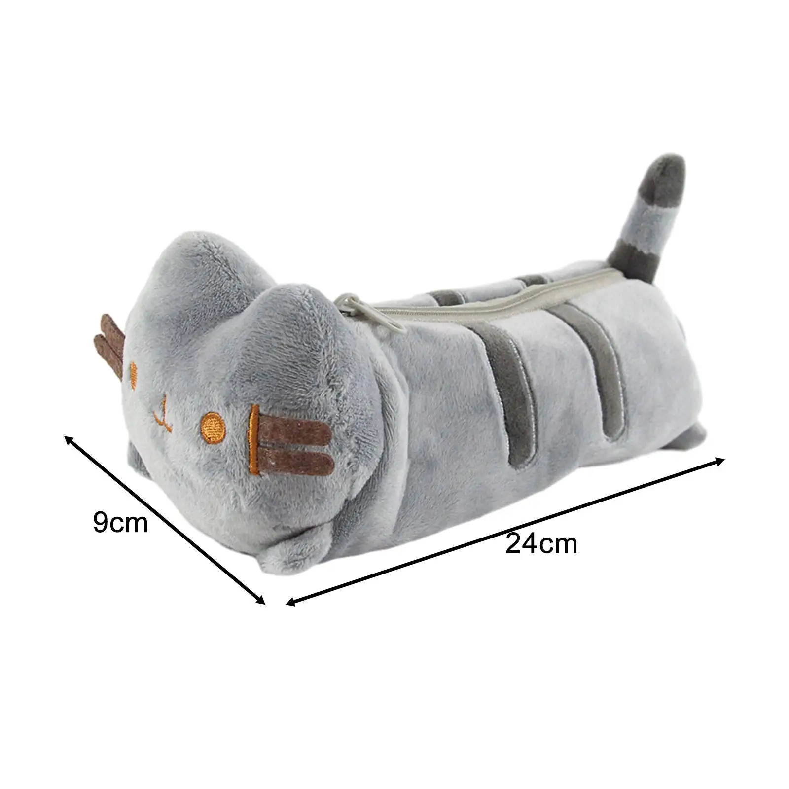 Pencil Cases Stationery Box Pen Storage Bag Plush Adorable Cat Storage Pouch for Kids School Office Supplies