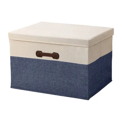 S/M/L/XL Foldable Linen Storage Boxes with Handle Wardrobe Organizer 1pc Basket Space Saving Cube Drawer Bin for Home Camping - Image 7