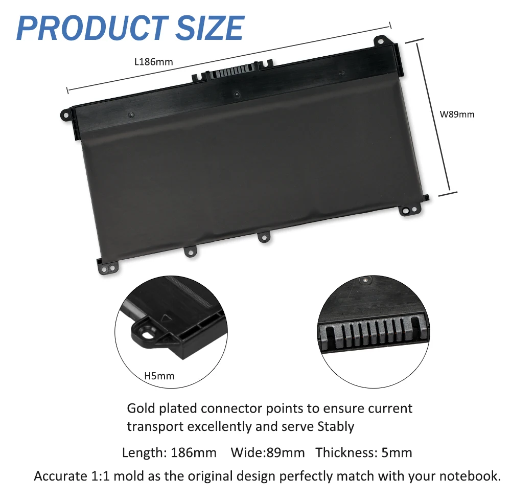 Etesbay Ht03xl Bateria do Portátil Substituição para hp 14-ma0312ng 14-df1000 14m-dh1003dx 14s-cr2002tu 14-ce0025tu 14-ce0034tx 41.7wh - Imagem 5