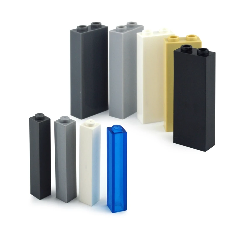 DIY Building Blocks Thick Bricks 1x2x5 1x1x5 Dots Educational Creative Plastic Toys for Children Compatible Leduo 2453 2454