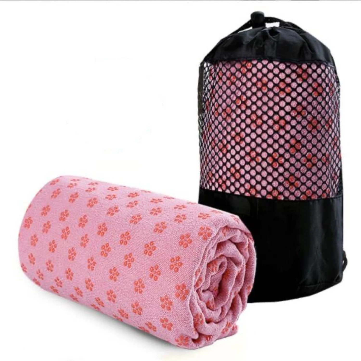 Non-Slip Yoga Mat Towel-Absorbent, Versatile for Hot Yoga, Pilates Grip Dots Stability