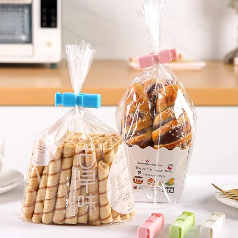 

4PCS Sealing Clip Food Snack Preservation Bag Press Portable Damp Proof Plastic Dpices Bread Kitchen Storage Accessories