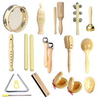 Children Musical Instrument Toys Montessori Natural Wooden Drum Harmonica Orff Instrument Kindergarten Music Play Learning Toys 1