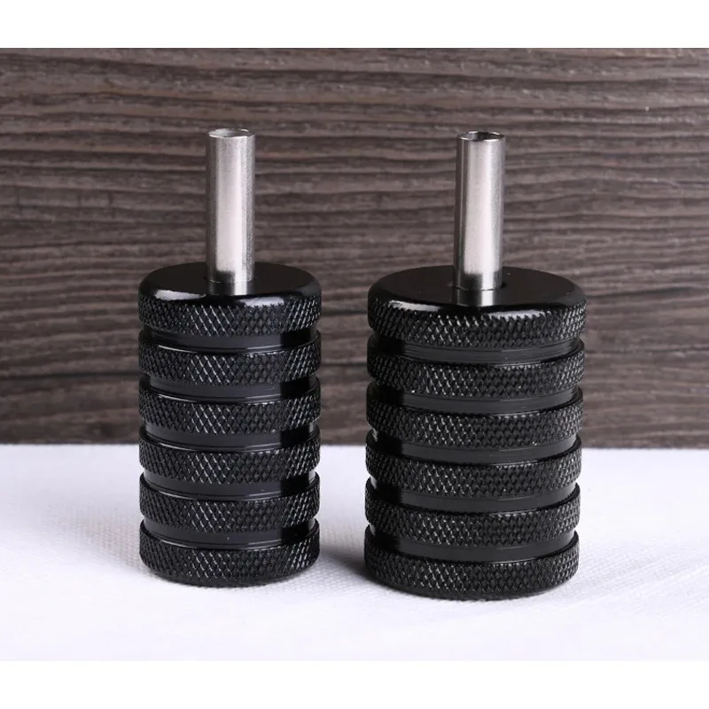 Tattoo Grip Cover Cartridge Grips Aluminum Alloy Handle Tattoo Grips Machine Gun Tubes Round 30MM Sterilizable Black Nylon Body Art Supplies 1PC
