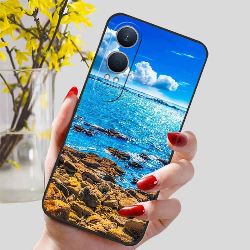 Floral Silicone Soft TPU Phone Case – Shockproof Protector Bumper Cover for OnePlus Nord CE4 Lite 5G