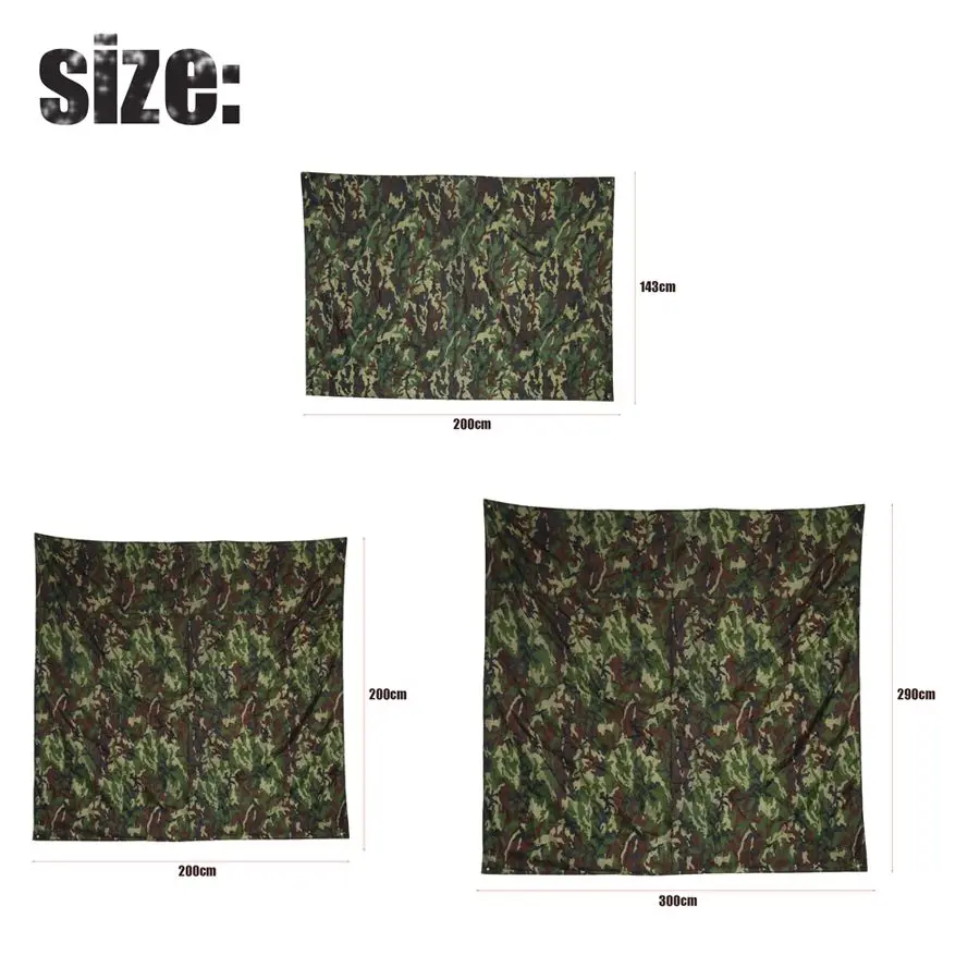 Camouflage Tent Tarp Ultralight Camping Hunting Shelter Waterproof Tarp Tourist Awning Tent Outdoor Camping Survival Tents waterproof tarpaulin waterproof tarp tarpaulin rain cover ultralight tarp