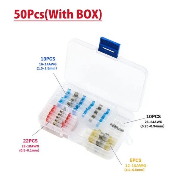 Kit Connettori 250 Pezzi Connettori A Saldare Termorestringenti - Impermeabili, Per Cavi Elettrici, Auto, Barca, Fai Da Te Connettori Cavi Elettrici - Foto 13