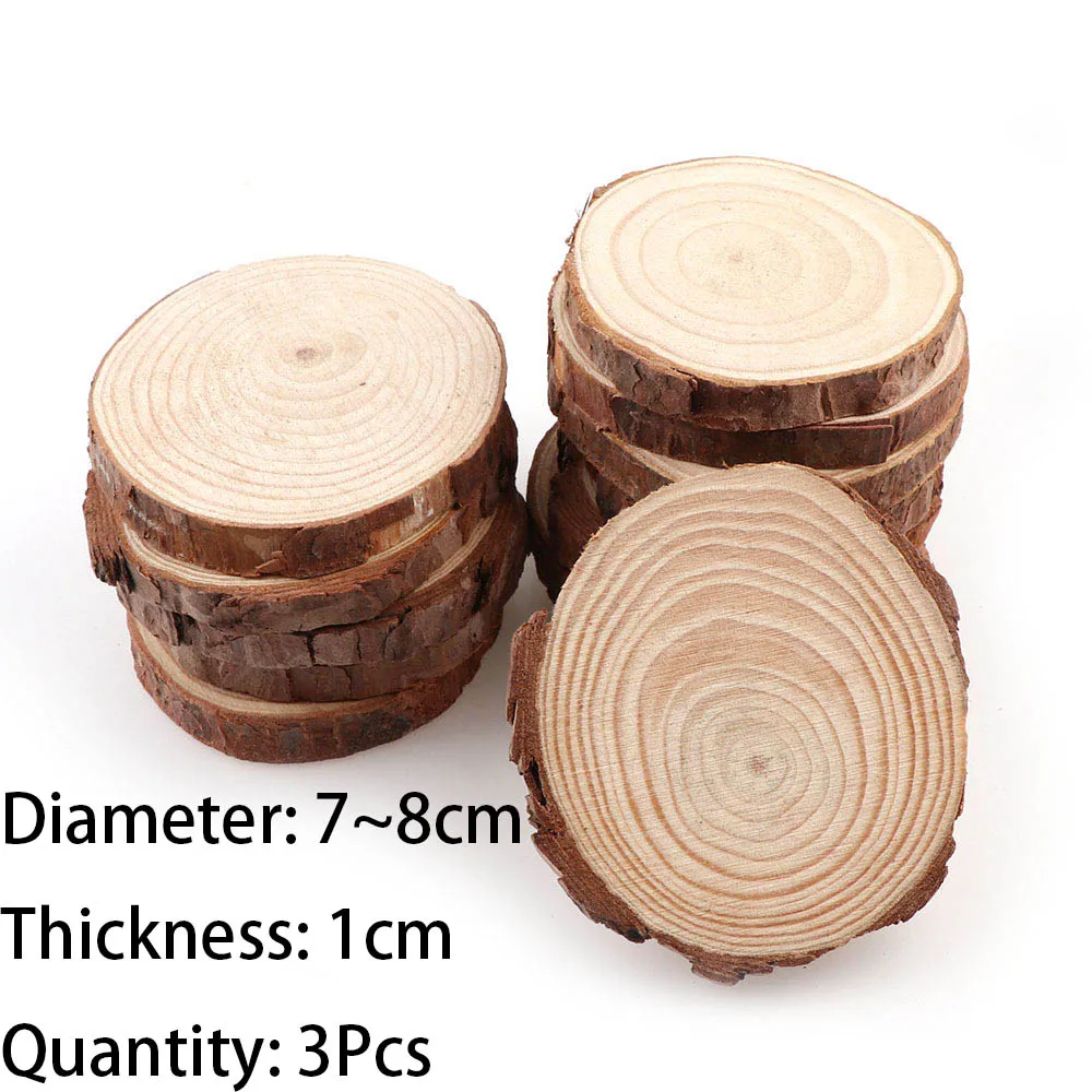 Unfinished Natural Wood Slices 3-20cm Thick Craft Wood kit Circles