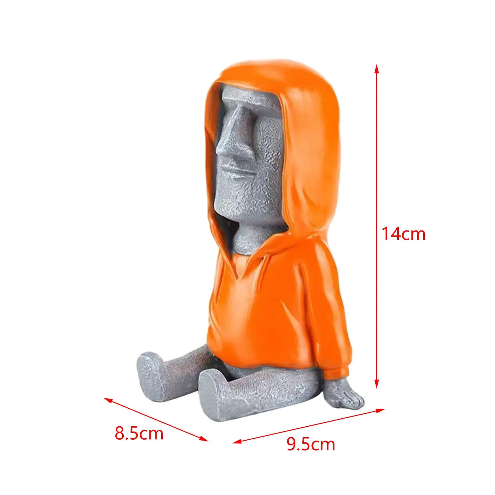 Easter Island Head Statue Ahu Moai Statue Decor for Office Desktop Bedroom