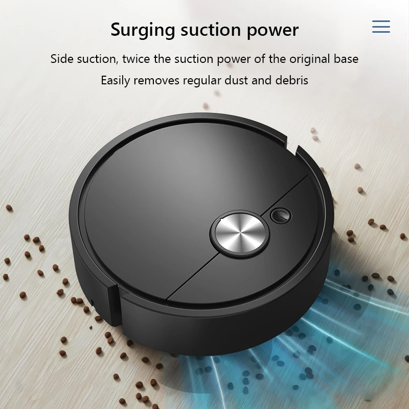 3 in 1 Vacuum Mop Robot Rechargeable Sweeping Machine Strong Suction Compact Cleaning Machine for Pet Hair Stubborn Dirt 5