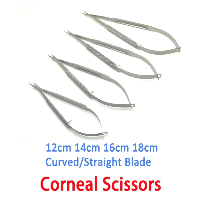 Description Picture 2 of itemCornea Scissors Curved Straight Blade Micro Castroviejo 12cm 14cm 16cm 18cm Stainless Steel Ophthalmic Instrument